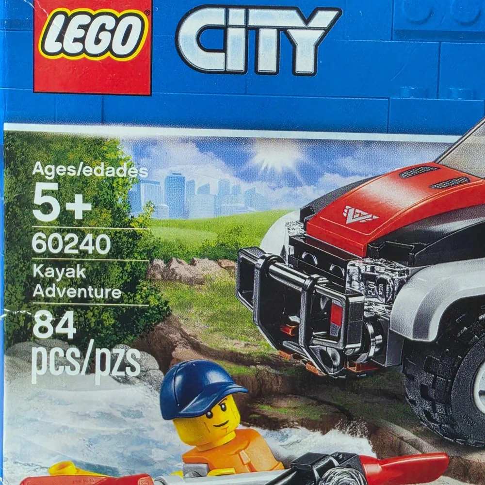 LEGO City Kayak Adventure 60240 Kids SEALED New 84pc 4x4 Truck Set